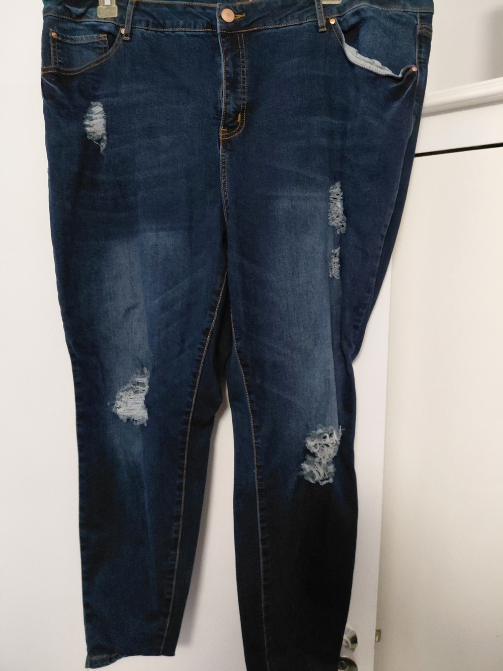 Dark Blue Distressed Women’s Jeans
